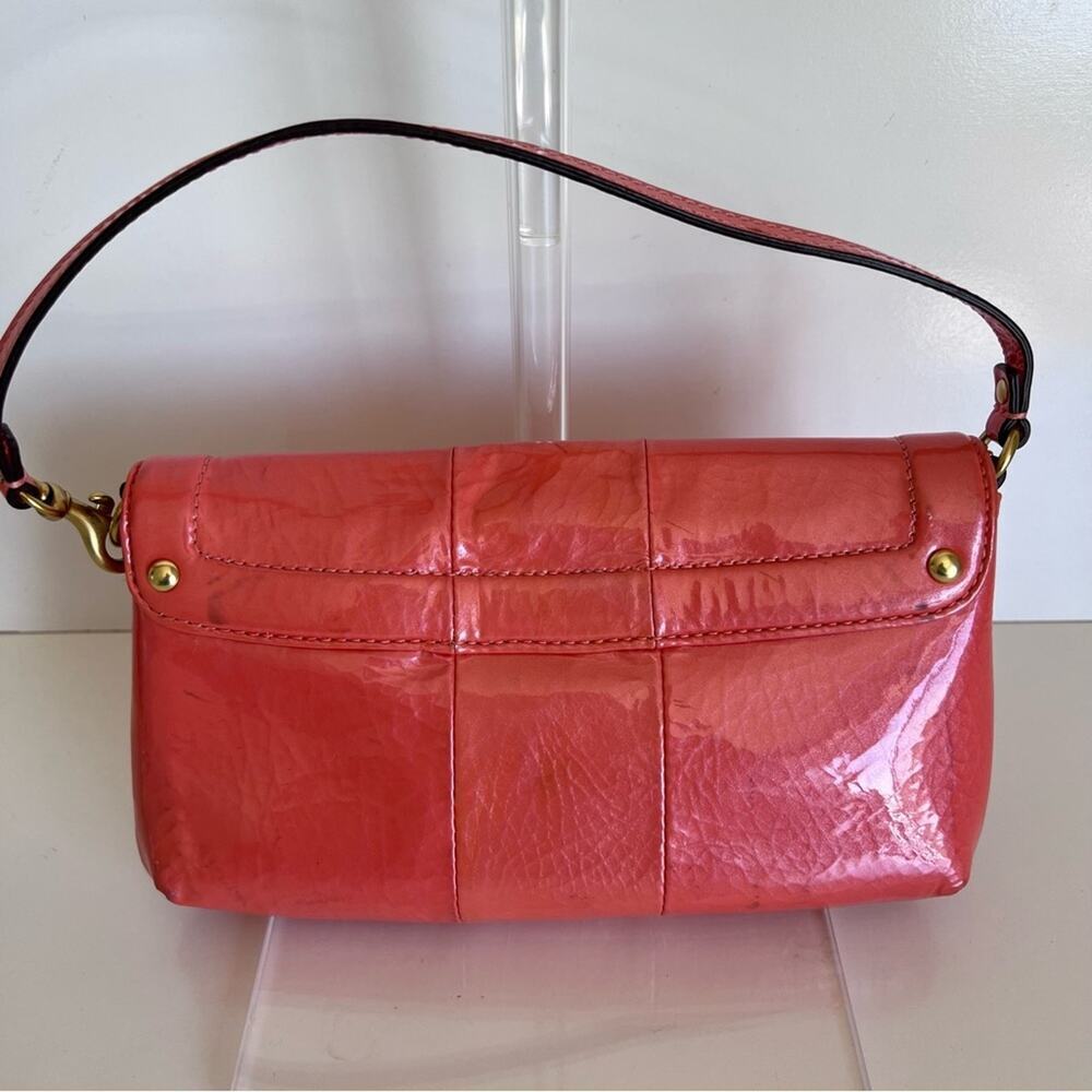 Coach Kristen Coral Patent Leather‎ Wristlet Clutch - Picture 8 of 14
